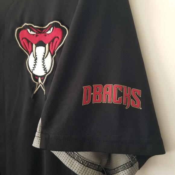 Arizona Diamondbacks MLB Original Merchandise Men M Black Button Up Jersey Shirt - Picture 7 of 16